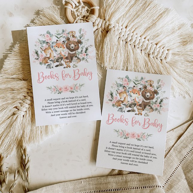 Tarjeta De Recepción Libros de animales de Woodland de Pink Sage Greene (Subido por el creador)