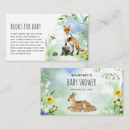 Tarjeta De Recepción Libros de animales del bosque de Woodland Watercol