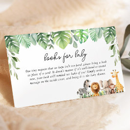 Tarjeta De Recepción Libros De Animales Safari Para Bebés