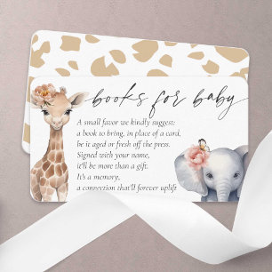 Tarjeta De Recepción Libros de animales safari para niñas salvajes con