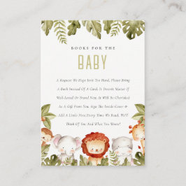 Tarjeta De Recepción Libros De Animales Salvajes Tropicales Safari Para