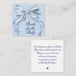 Tarjeta De Recepción Libros de Arco de Acuarela Azul Chic para Baby Sho