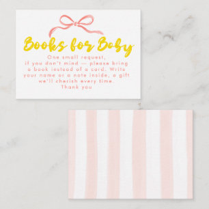 Tarjeta De Recepción Libros de Arco Dibujados a Mano Para el Baby Showe