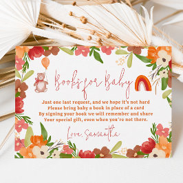 Tarjeta De Recepción Libros de arcoiris de oso de peluche para la ducha