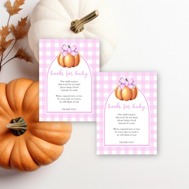 Tarjeta De Recepción Libros de arcos rosados de calabaza para bebé (Subido por el creador)