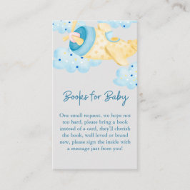 Tarjeta De Recepción Libros de avión grisáceo para bebé