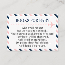 Tarjeta De Recepción Libros de avión para Chica de niño pedido de marin
