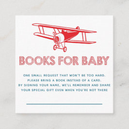 Tarjeta De Recepción Libros de avión para el bebé