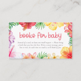 Tarjeta De Recepción Libros de Baby Shower Aloha para Bebé