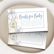 Libros de baby shower azul costero preppy para beb