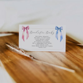 Tarjeta De Recepción Libros De Baby Shower Azules Rosa Para Bebés