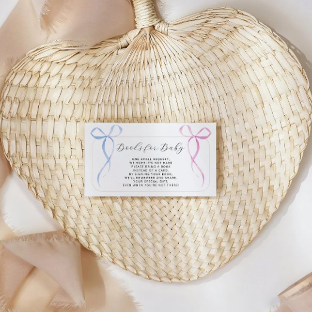 Tarjeta De Recepción Libros De Baby Shower Azules Rosa Para Bebés (Subido por el creador)