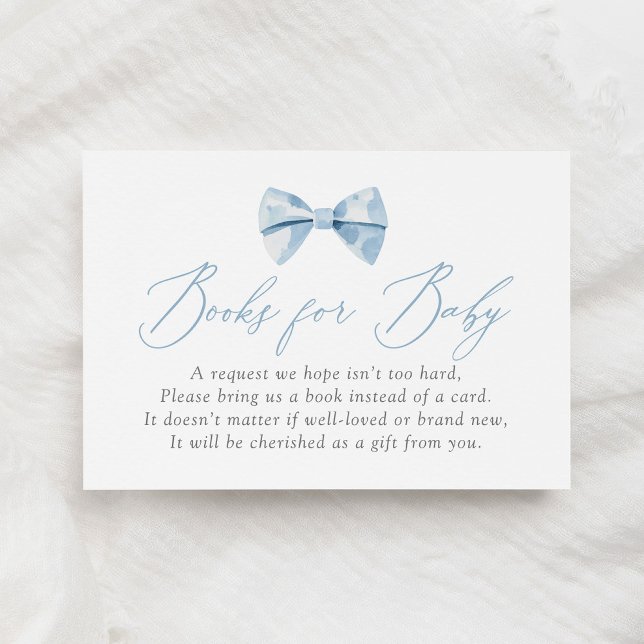 Tarjeta De Recepción Libros de Baby Shower Blue Bowtie para bebé (Subido por el creador)