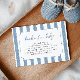 Tarjeta De Recepción Libros de baby shower "Blue Jeans Baby" para bebé