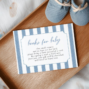 Tarjeta De Recepción Libros de baby shower "Blue Jeans Baby" para bebé