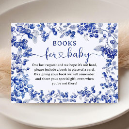 Tarjeta De Recepción Libros de Baby Shower Blueberry para la marina de 