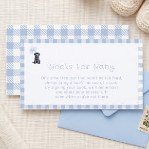 Tarjeta De Recepción Libros de Baby Shower Cachorro de Labrador Negro a