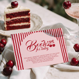 Tarjeta De Recepción Libros de baby shower Cherry on Top para bebé