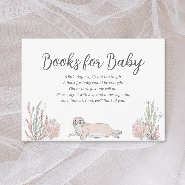 Tarjeta De Recepción Libros de Baby Shower costeros de mar cutáneo para (Subido por el creador)