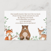 Libros de Baby Shower de animales de Woodland para