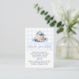 Tarjeta De Recepción Libros de Baby Shower de Blueberry Pancake Baby Br