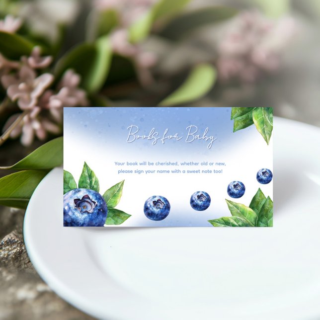 Tarjeta De Recepción Libros de Baby Shower de Blueberry para bebé (Subido por el creador)