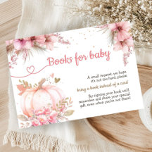 Libros de Baby Shower de Calabacita Rosa para Bebé