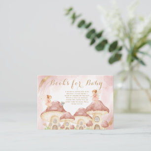 Tarjeta De Recepción Libros de Baby Shower de Champiñones del Bosque En