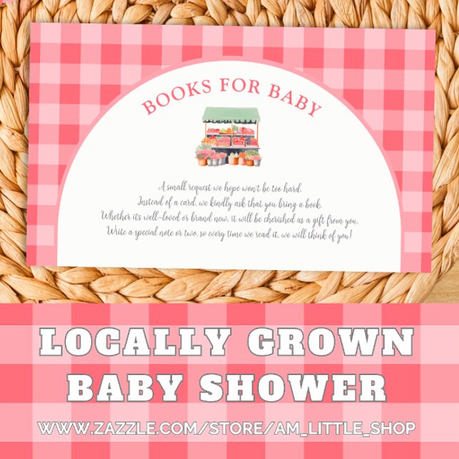Tarjeta De Recepción Libros De Baby Shower De Crecer Localmente Para Be (Subido por el creador)