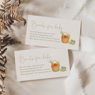 Tarjeta De Recepción Libros De Baby Shower De Crecer Localmente Para Be