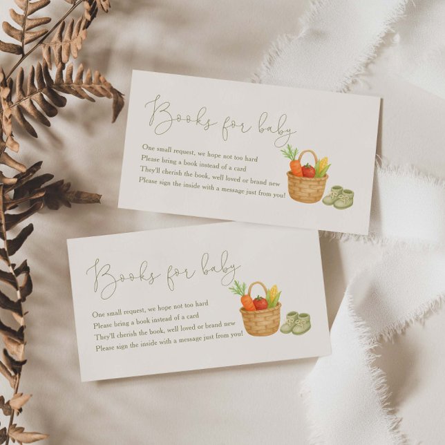 Tarjeta De Recepción Libros De Baby Shower De Crecer Localmente Para Be (Subido por el creador)