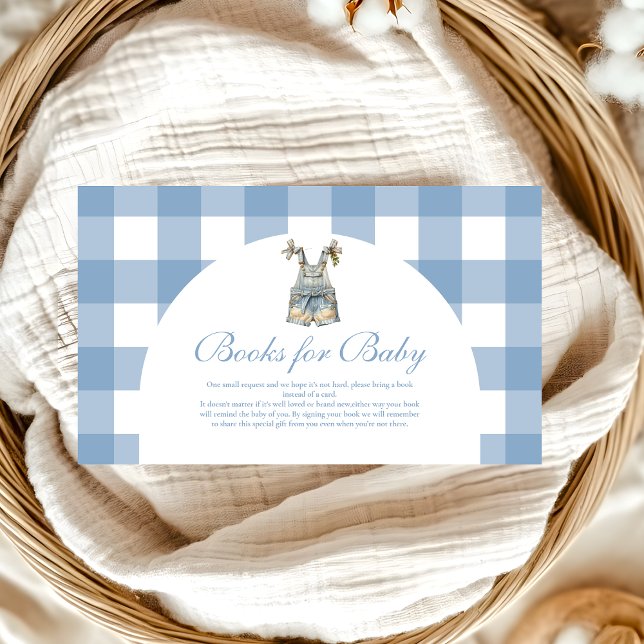 Tarjeta De Recepción Libros de Baby Shower de denim para bebé (Subido por el creador)