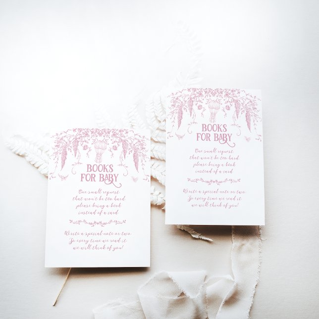 Tarjeta De Recepción Libros de Baby Shower de enfermeras florales de co (Subido por el creador)