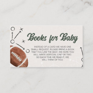 Tarjeta De Recepción Libros de Baby Shower de fútbol para bebé