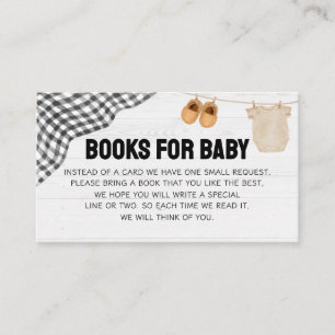 Tarjeta De Recepción Libros de Baby Shower de Fútbol para Bebé