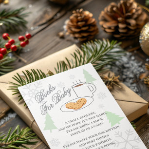 Tarjeta De Recepción Libros de baby shower de galletas y cacao para beb