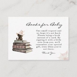Tarjeta De Recepción Libros de Baby Shower de Halloween para un Bebé en