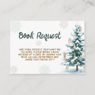 Tarjeta De Recepción Libros de Baby Shower de Invierno para Bebé