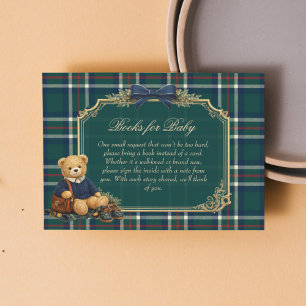 Tarjeta De Recepción Libros de Baby Shower de Oso de Peluche de Lujo pa