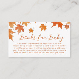 Tarjeta De Recepción Libros de Baby Shower de Otoño para Bebé