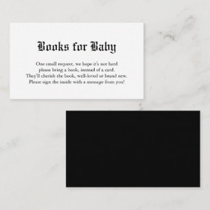 Tarjeta De Recepción Libros de Baby Shower de periódicos para bebé
