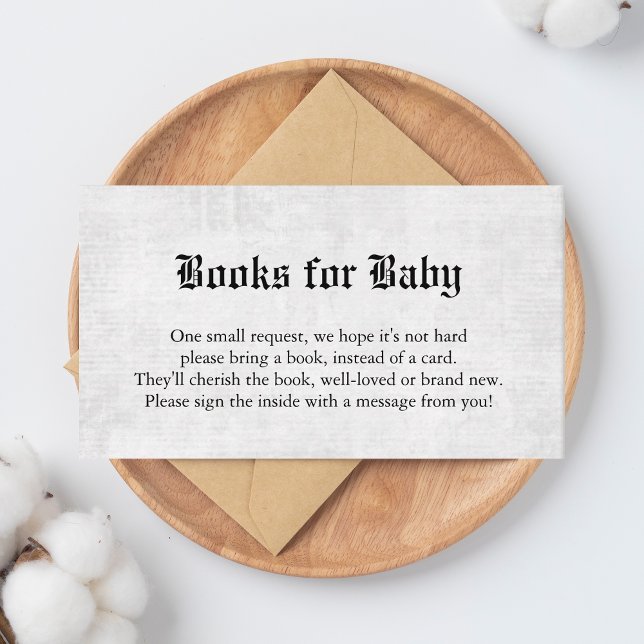 Tarjeta De Recepción Libros de Baby Shower de periódicos para bebé en u (Subido por el creador)