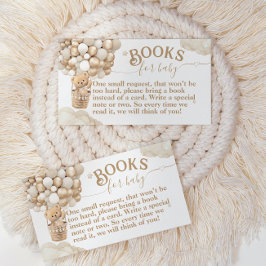 Tarjeta De Recepción Libros de Baby Shower de Teddy Bear Balloon Bearly