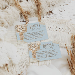 Tarjeta De Recepción Libros de Baby Shower de Teddy Bear Balloon Bearly