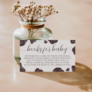 Tarjeta De Recepción Libros de Baby Shower de vaca sagrada para bebé