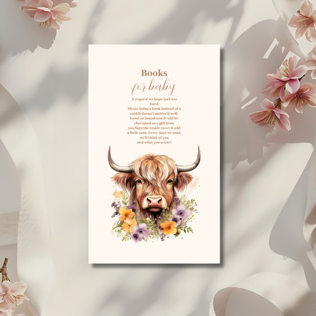 Tarjeta De Recepción Libros de Baby Shower de vacas de la montaña para  (Subido por el creador)