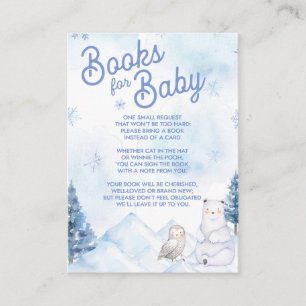 Tarjeta De Recepción Libros De Baby Shower De Winter Wonderland Para Be