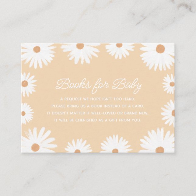 Tarjeta De Recepción Libros de Baby Shower de yeso amarillo para bebé (Anverso)