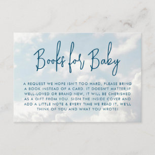 Tarjeta De Recepción Libros de Baby Shower del cielo para el bebé