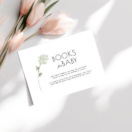 Tarjeta De Recepción Libros de Baby Shower Floral Baby In Bloom